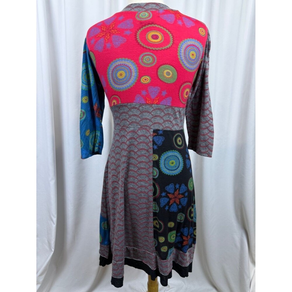 The Pyramid Collection Funky V-Neck Dress, - Picture 2 of 6